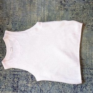 Anthropologie White Sleeveless Sweater S